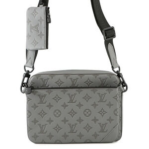 Louis Vuitton Shoulder Bag Shadow Black Calf Trio Messenger Black